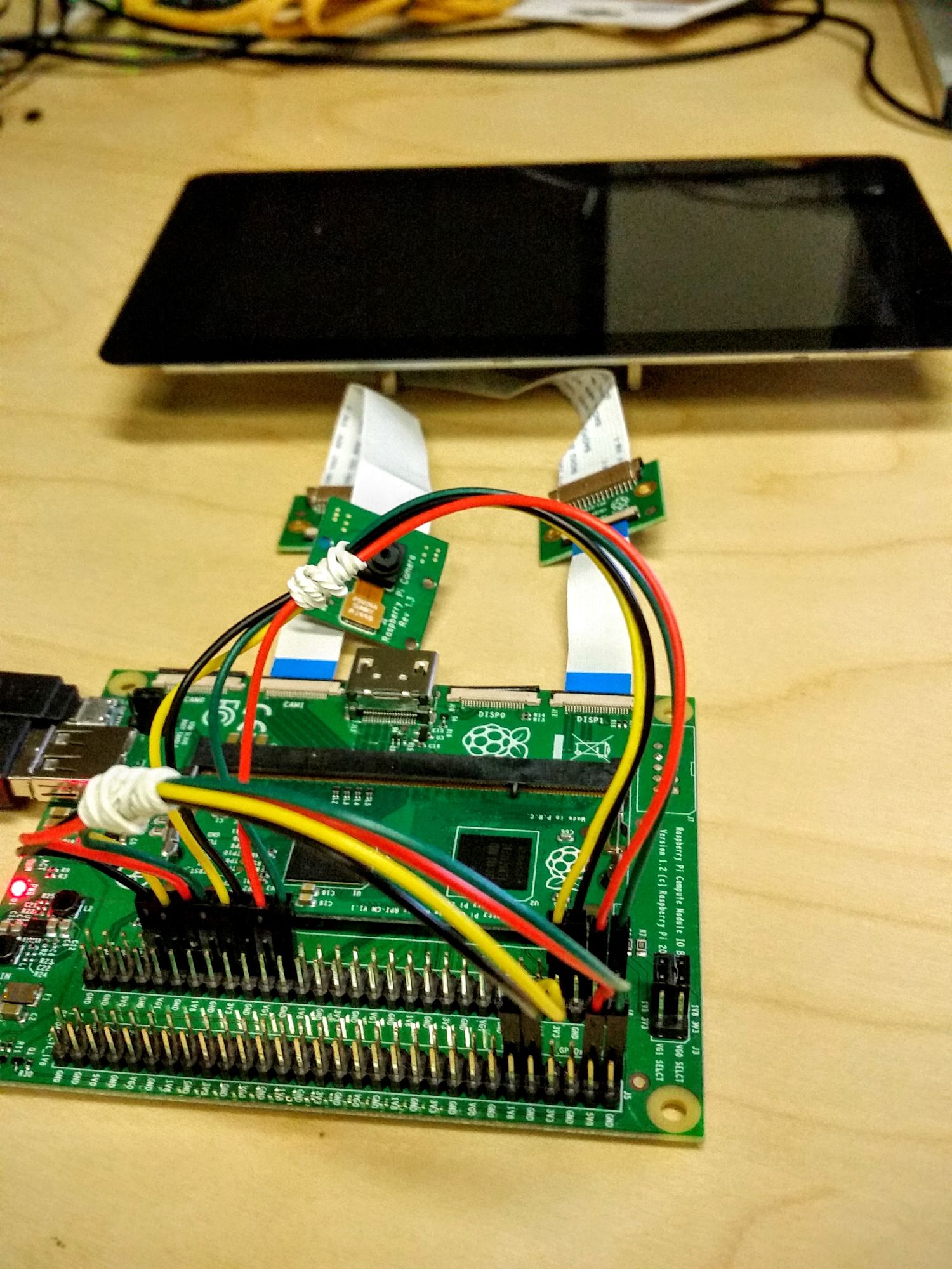 GPIO connection for a single display and Camera Modules